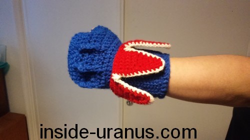 tricot crochet mitaine gant fulguropoing goldorak