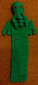 Crochet #20 : Patron d'un marque-page Cthulhu / Pattern of Cthulhu bookmark
